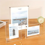 cadres photo acrylique transparent modernes supports inclinables décoration maison minimaliste