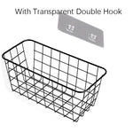 panier métallique noir grille minimaliste clips rangement cuisine chambre