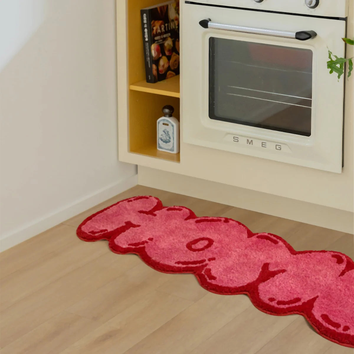 tapis rose lettre moderne polyester persan résistant décoration salon chambre imperméable