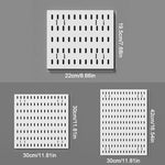 panneau rangement perforé blanc moderne fixation murale porte clés cache câbles support plante horloge