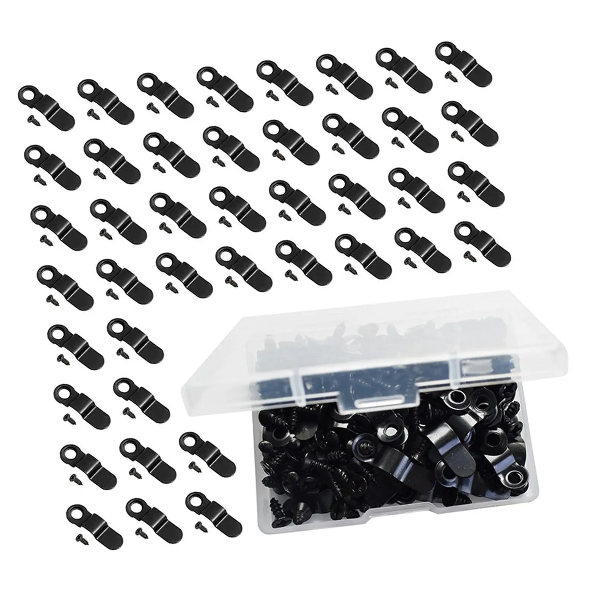 crochet vis fixations industriel noir boite rangement pieces 100pcs attache photo frame hanger