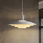 lampe suspendue moderne minimaliste blanc multi niveaux opacité tringle salon chambrehôtel