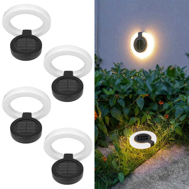 lumière solaire extérieure ip65 led ambre blanche adhésive jardin balcon moderneétalement fixe