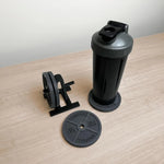 sous verres antidérapants forme haltères poids musculation support rangement transparents décoration fitness