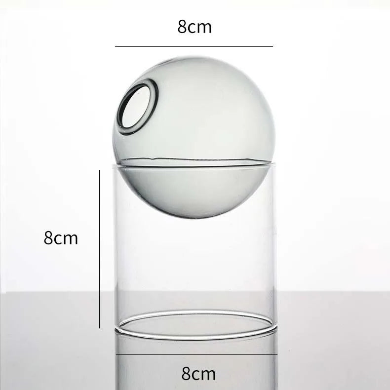 vases verre transparent modernes couleurs orange bleu rose minimalistes
