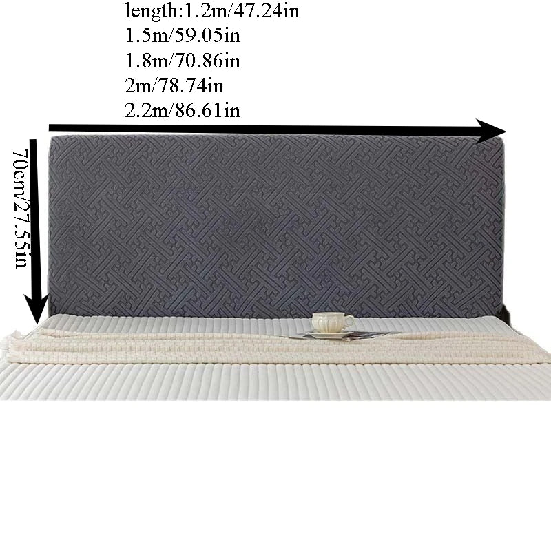 Couvre-tête de lit protection poussière gris clair