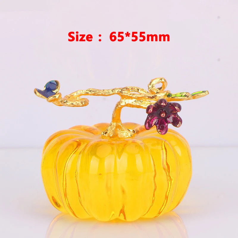 figurines fruits cristal transparentes potiron pomme raisin kaki salon chambre