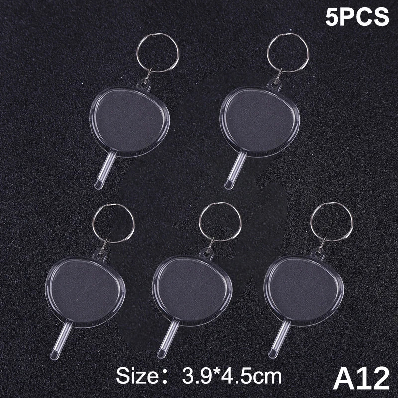 porte clés transparent moderne imprimé ❤️ You étoile super dad anneau métallique