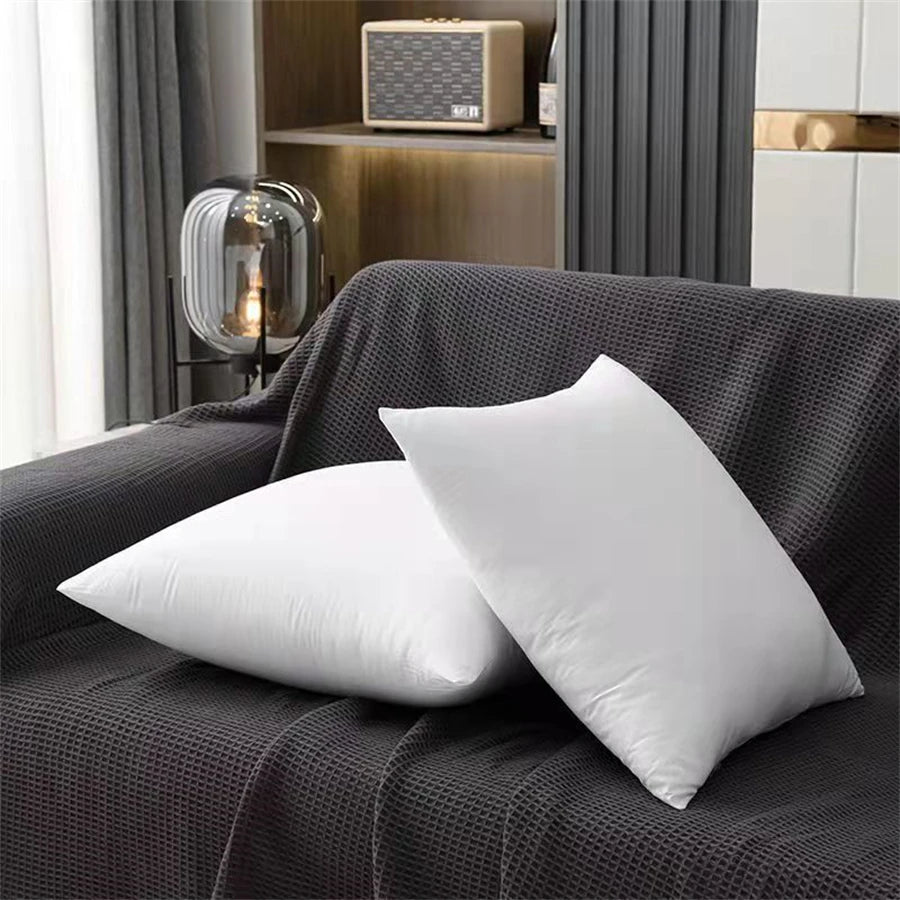 coussin carré blanc texture lisse moderne 45x45cm amovible lavable santé