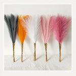 décoration naturelle plumes artificielles gris violet rose blanc orange Jaune