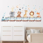 Autocollant mural ours et renard décoration enfant