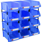 Boîte de rangement transparente avec design compact pour bureau et garage