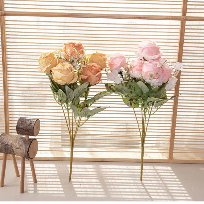 bouquet artificiel roses classique romantique intérieur mariage anniversaire baby shower