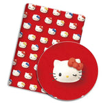 tissu polyester coton motifs dessins animés hello kitty my melody cinnamoroll protège cahiers enfants