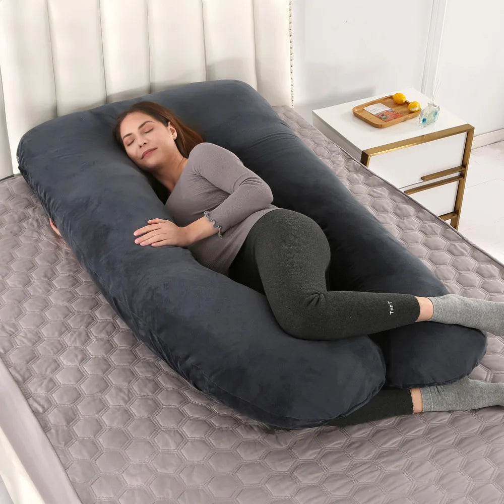 coussin maternité mousse mémoire forme gris uni confort lit sommeil