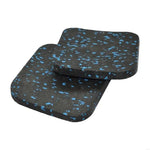 tapis entraînement sportif caoutchouc noir bleu motifs granuleux utilitaire fitness