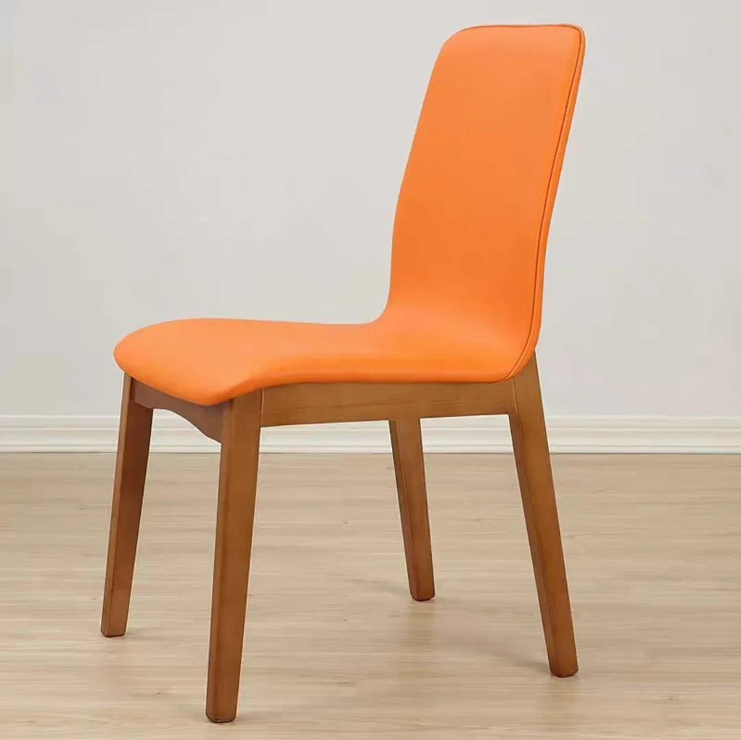 chaises salle manger moderne bois PU gris clair vert menthe rouge brique blanc minimaliste