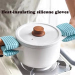 gants cuisine silicone rose bleu gris modernes grille opaques anti chaleur