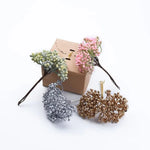 bouquets artificiels naturels extérieurs rose gris vert marron blanc suspendusextérieur exposition fêtesprénuptiales