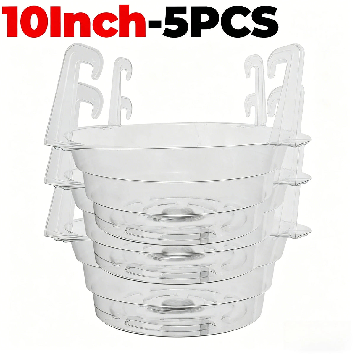 plateau suspendu cache pot transparent moderne pot fleurs crochets métalliques pratique 10 12 pouces