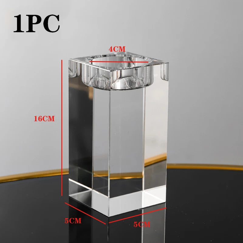 supports bougie modernes transparents cube adhésif décoration maison bougie assortie petite chauffe plat
