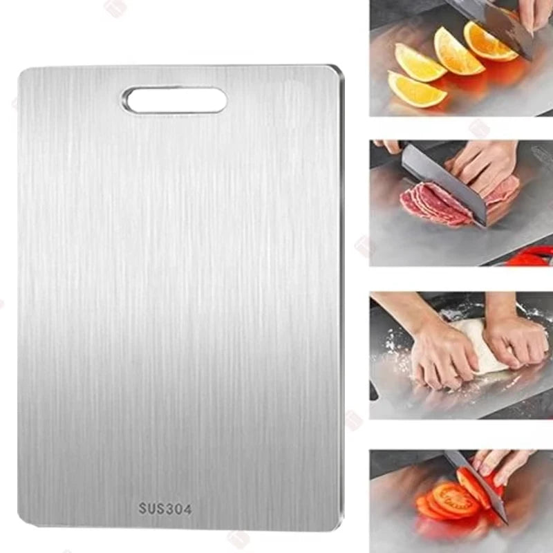 planche découper acier inoxydable double face facile nettoyer moderne portable qualité alimentaire