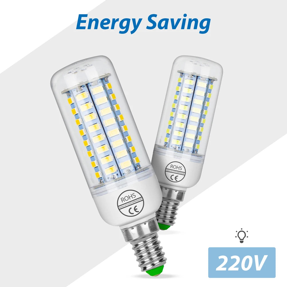 ampoule led barre grains maïs blanc moderne e14 e27 2700k 6500k 24leds 48leds 72leds