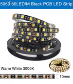 ruban led smd 5050 5m rgbw ip65 noir adhésif 60ledsmètre moderne connecteur troisbroches