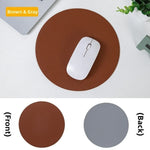 tapis souris cuir double face nappa marron noir gris rose vert rouge classique imperméable