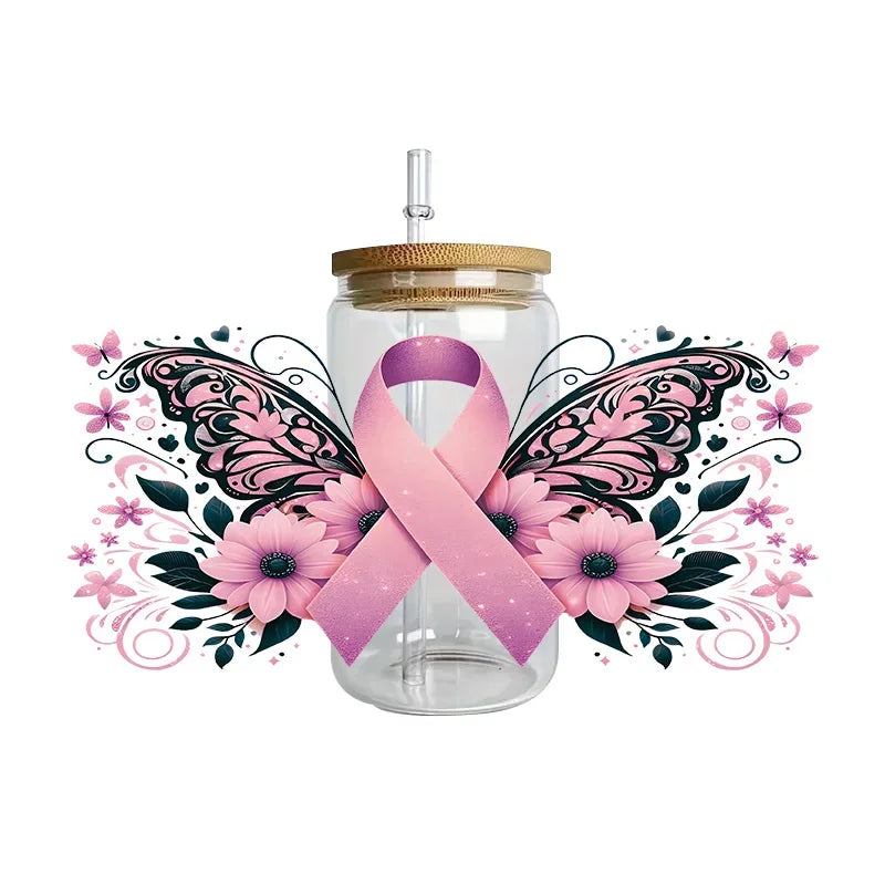 autocollants papillons fleurs tasse imperméable adhésif floral transparent amerique bricolage