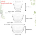 plateaux cache pots plastique transparent moderne rayures adhésif 10 inches