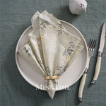serviettes table multicolores fleurs fruits coton réutilisables moderne floral annuel doré maison fête repas