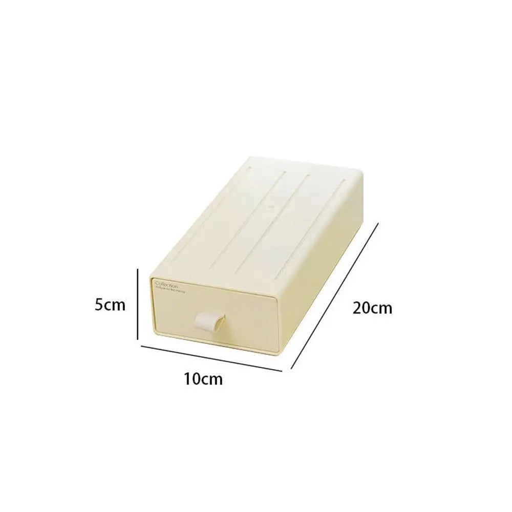 boîtes tiroirs rangement maquillage papeterie réutilisables beige vert moderne minimaliste