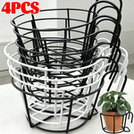 supports fleurs suspendus métal noir blanc moderne double crochet balcon clôture