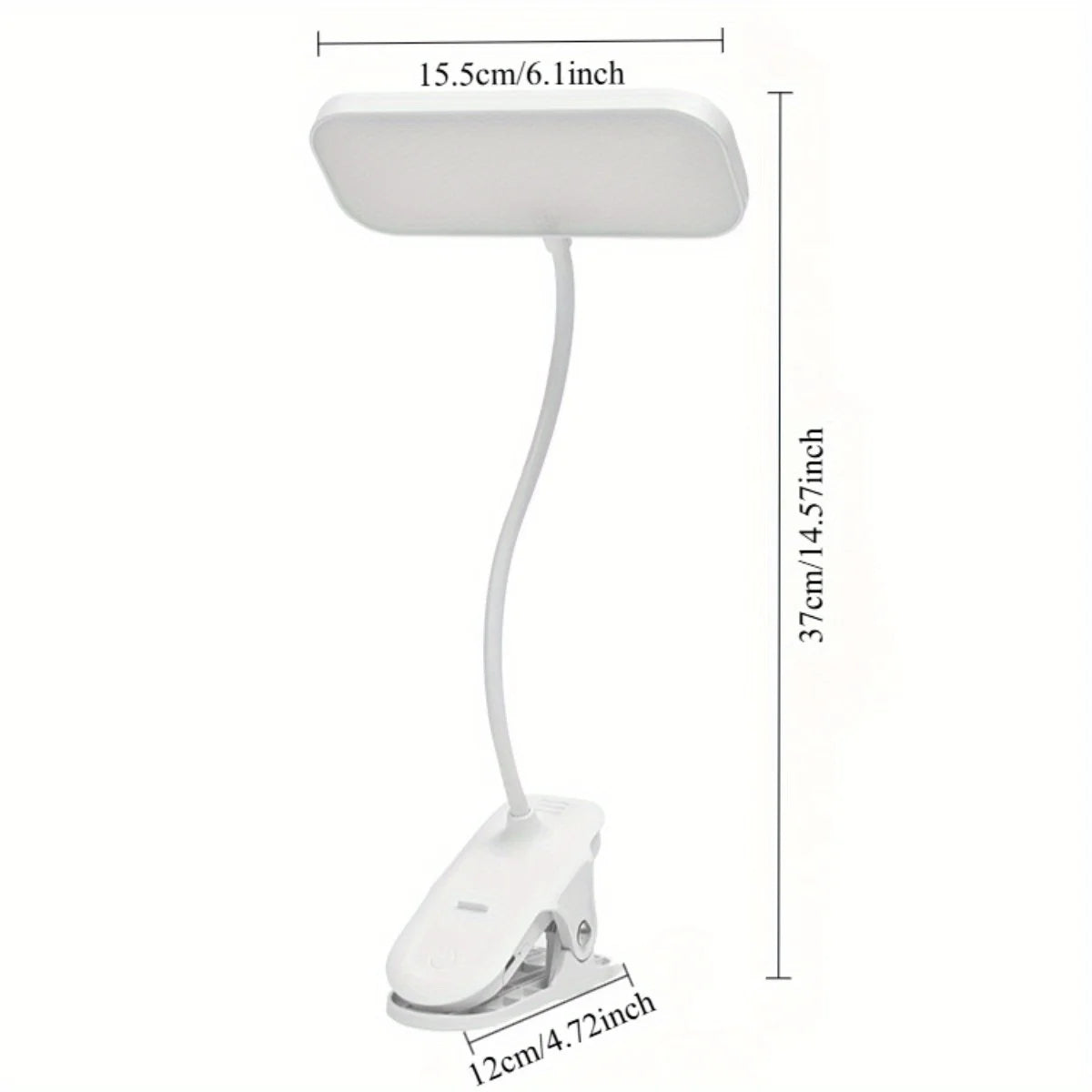 lampe led rechargeable pinces ajustables mode degradé protection yeux moderne blanc mat