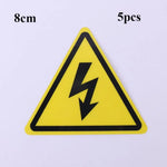 autocollants signalisation électrique jaune noir triangle hazard opacité graphique adhésif sécurité imperméable pvc