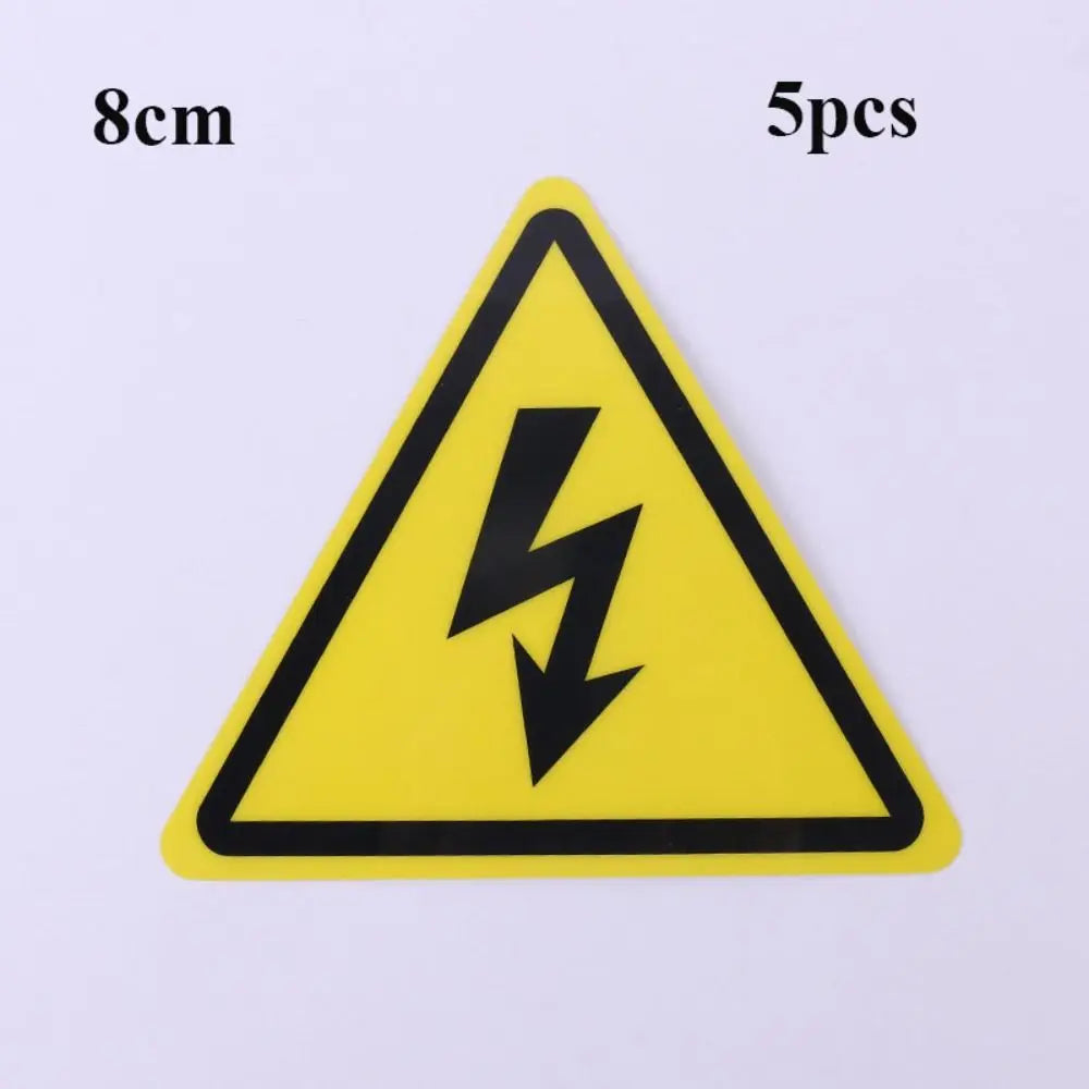 autocollants signalisation électrique jaune noir triangle hazard opacité graphique adhésif sécurité imperméable pvc