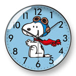 horloge murale snoopy dessin animé noir blanc moderne fixations murs quartz