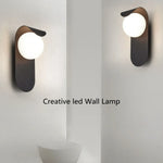 lampe murale led moderne noir blanche rond lisse minimaliste fixée mur