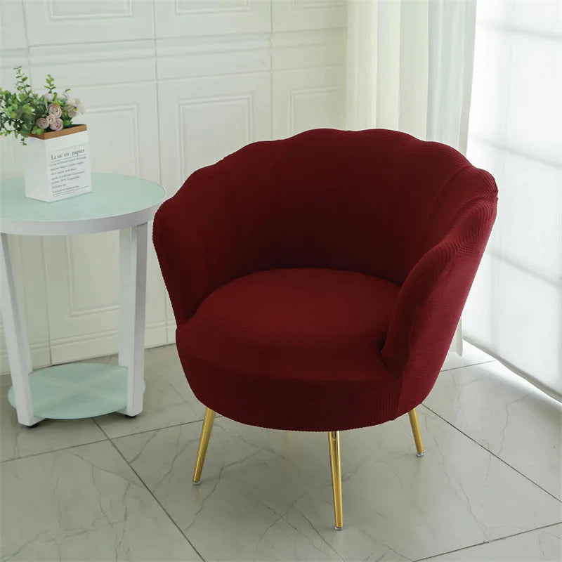 housse fauteuil blanc bleu rose gris beiges rayures horizontales moderne pieds dorés machine extensible