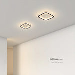 plafonniers led capteur mouvement blanc noir minimaliste moderne 20x20cm 249 2000lm
