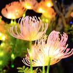 lampes solaires extérieures fleurs led rose verte modernes feuilles