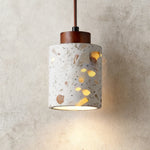 lampe suspendue moderne terrazzo pierre colorée blanc marron salon chambre restaurant étude cuisine hall