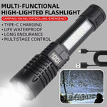 lampe poche led rechargeable super lumineuse tactique multifonctionnelle auto défense camping emergency hiking