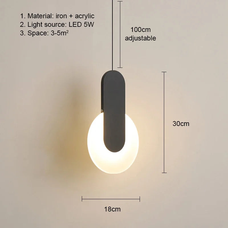 Lampes suspendues modernes minimaliste câble suspension plaque fixation globes opale abatjour blanc noir chambre