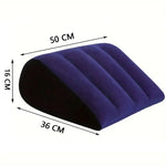 coussin gonflable velours bleu marine noir mousse mémoire forme rectangulaire literie confort aiguille triangle