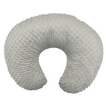 coussin portage bébé doux bleu clair gris rose pâle minky points quatre saisons confortable