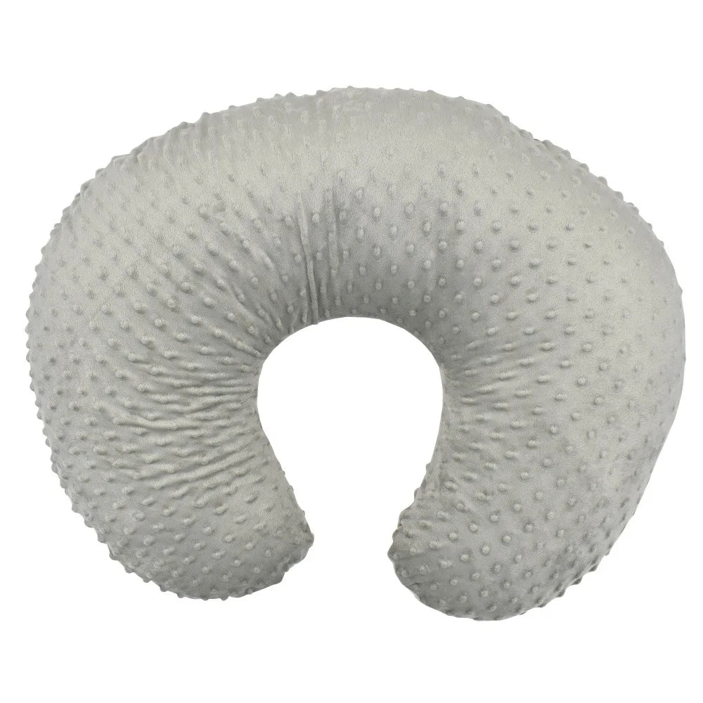 coussin portage bébé doux bleu clair gris rose pâle minky points quatre saisons confortable