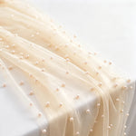 nappe décorative transparente blanches rose table mariage fête 75x200cm polyester