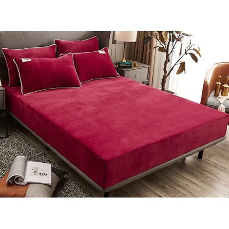 Drap-housse en flanelle ajusté sur un matelas king size